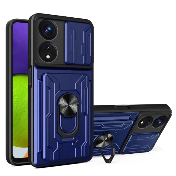 RING CAMERA Kryt s držiakom pre Oppo A78 5G modrý