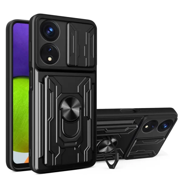 RING CAMERA Kryt s držiakom pre Oppo A78 5G čierny