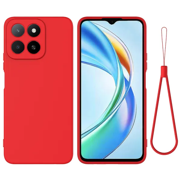 RUBBER Ochranný kryt pre Honor 400 Smart 5G / Honor X7d červený