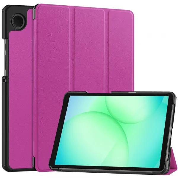 LEATHER Zaklápací kryt pre Samsung Galaxy Tab A11 fialový