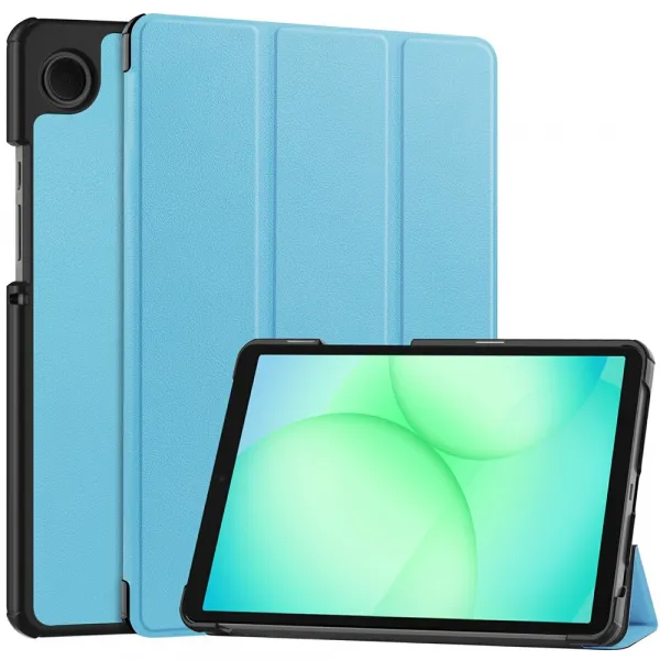 LEATHER Zaklápací kryt pre Samsung Galaxy Tab A11 svetlomodrý