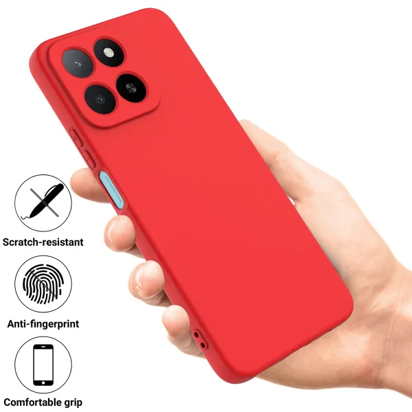 RUBBER Ochranný kryt pre Honor 400 Smart 5G / Honor X7d červený