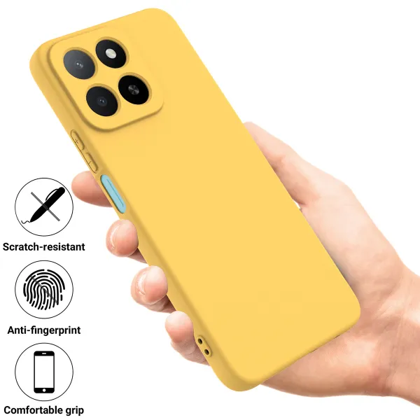 RUBBER Ochranný kryt pre Honor 400 Smart 5G / Honor X7d žltý