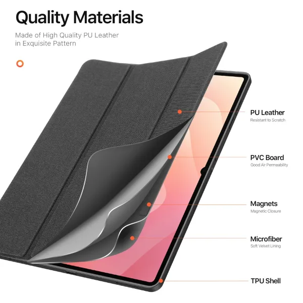 DUX DOMO Zaklápacie puzdro pre Samsung Galaxy Tab S11 Ultra čierne