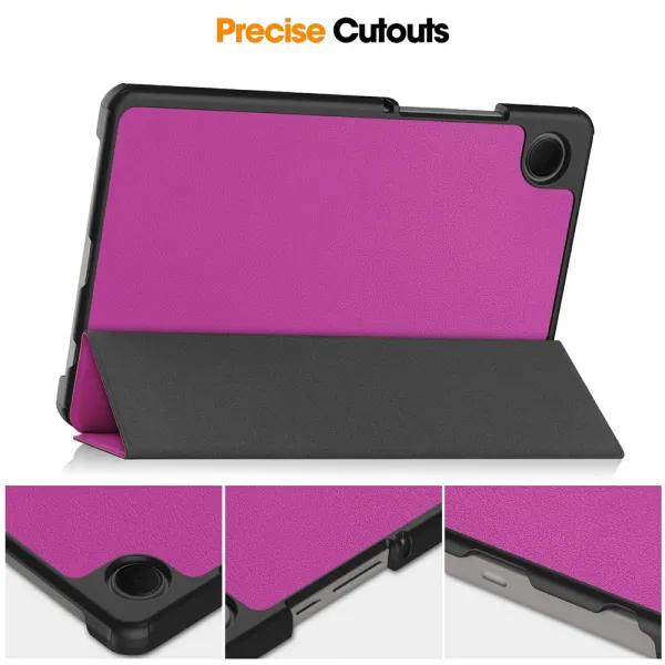 LEATHER Zaklápací kryt pre Samsung Galaxy Tab A11 fialový