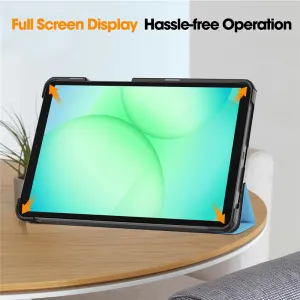 LEATHER Zaklápací kryt pre Samsung Galaxy Tab A11 svetlomodrý