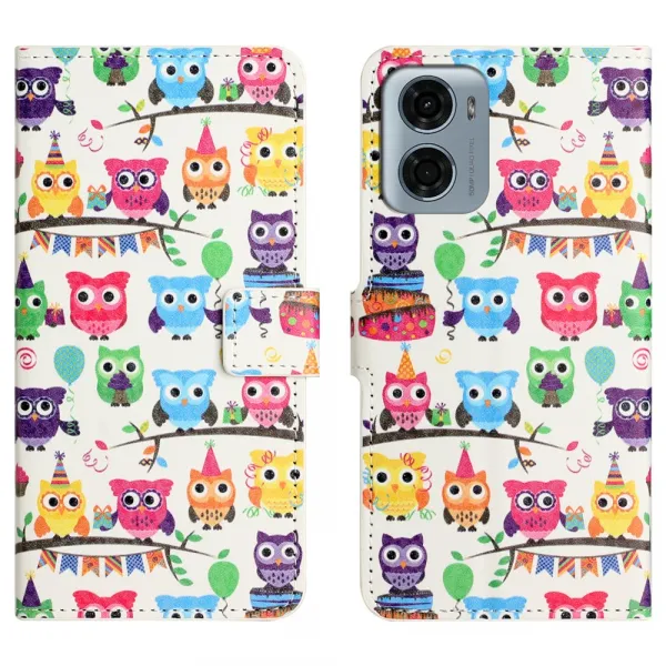 ART Peňaženkový kryt pre Motorola Moto G06 / G06 Power OWLS STICKER