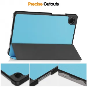 LEATHER Zaklápací kryt pre Samsung Galaxy Tab A11 svetlomodrý