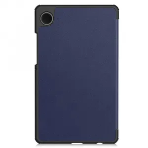 LEATHER Zaklápací kryt pre Samsung Galaxy Tab A11 tmavomodrý