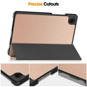 LEATHER Zaklápací kryt pre Samsung Galaxy Tab A11 ROSE GOLD