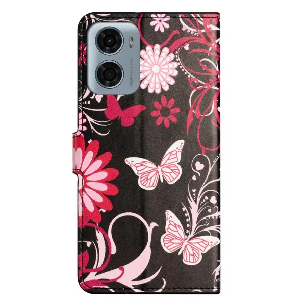 ART Peňaženkový kryt pre Motorola Moto G06 / G06 Power FLOWER BUTTERFLY