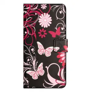 ART Peňaženkový kryt pre Motorola Moto G06 / G06 Power FLOWER BUTTERFLY