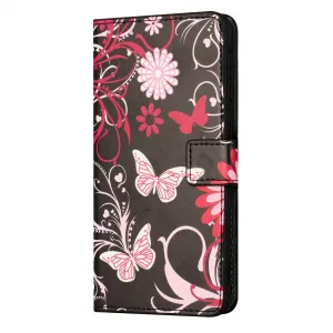ART Peňaženkový kryt pre Motorola Moto G06 / G06 Power FLOWER BUTTERFLY
