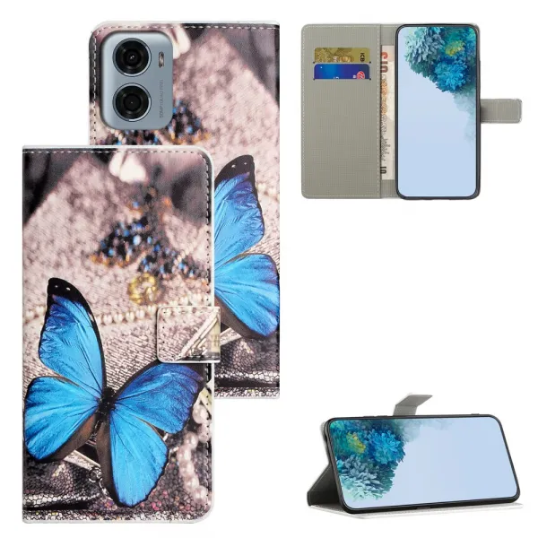 ART Peňaženkový kryt pre Motorola Moto G06 / G06 Power BLUE BUTTERFLY