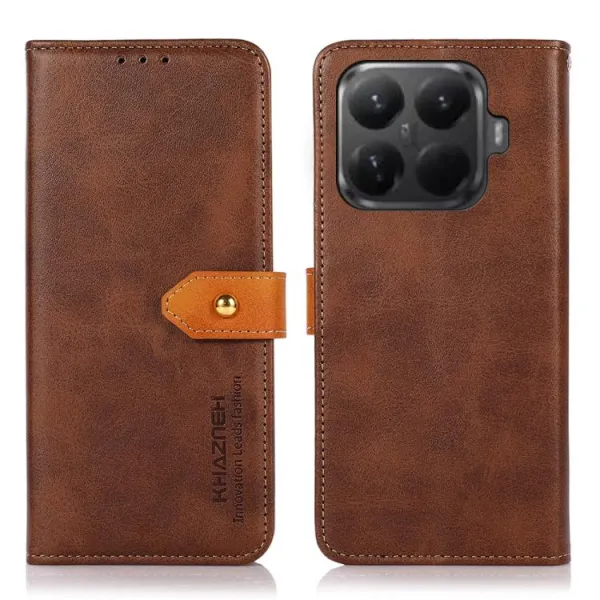 KHAZNEH DUAL-COLOR Peňaženkový kryt pre Xiaomi 15T Pro hnedý