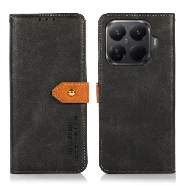 KHAZNEH DUAL-COLOR Peňaženkový kryt pre Xiaomi 15T Pro čierny
