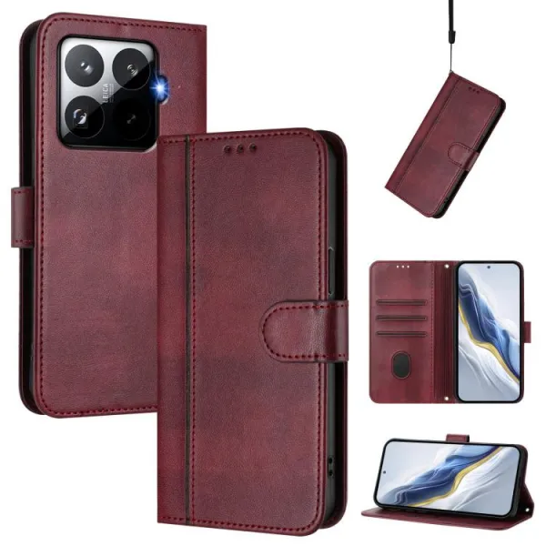 LINEAR Peňaženkový obal pre Xiaomi 15T Pro bordový