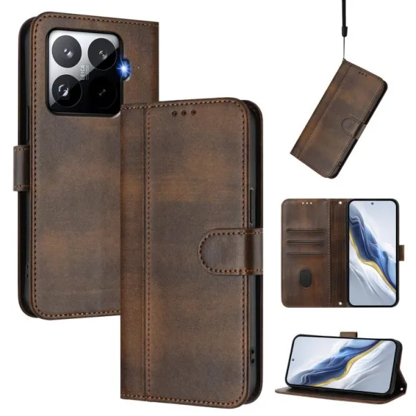 LINEAR Peňaženkový obal pre Xiaomi 15T Pro hnedý