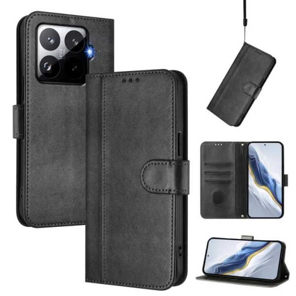 LINEAR Peňaženkový obal pre Xiaomi 15T Pro čierny