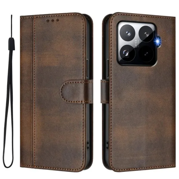 LINEAR Peňaženkový obal pre Xiaomi 15T Pro hnedý