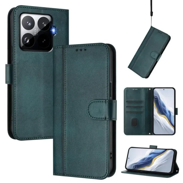 LINEAR Peňaženkový obal pre Xiaomi 15T Pro tmavozelený