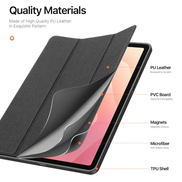 DUX DOMO Zaklápací obal pre Samsung Galaxy Tab S11 čierny