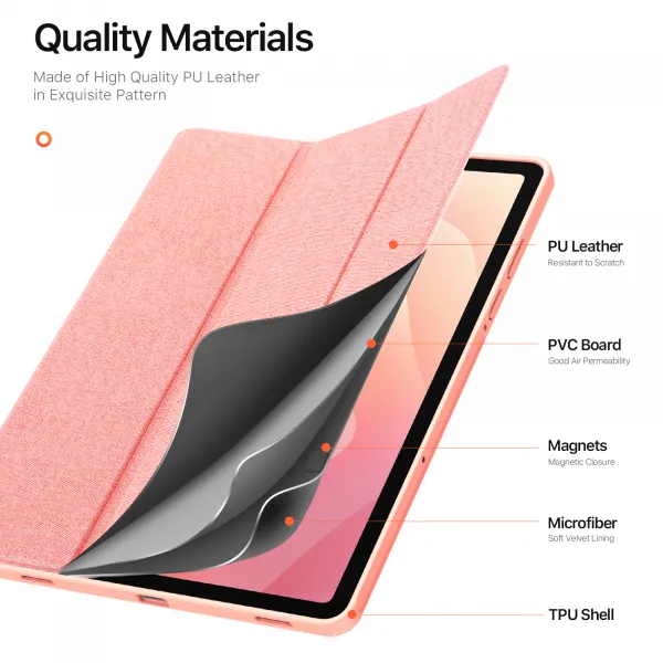 DUX DOMO Zaklápací obal pre Samsung Galaxy Tab S11 ružový