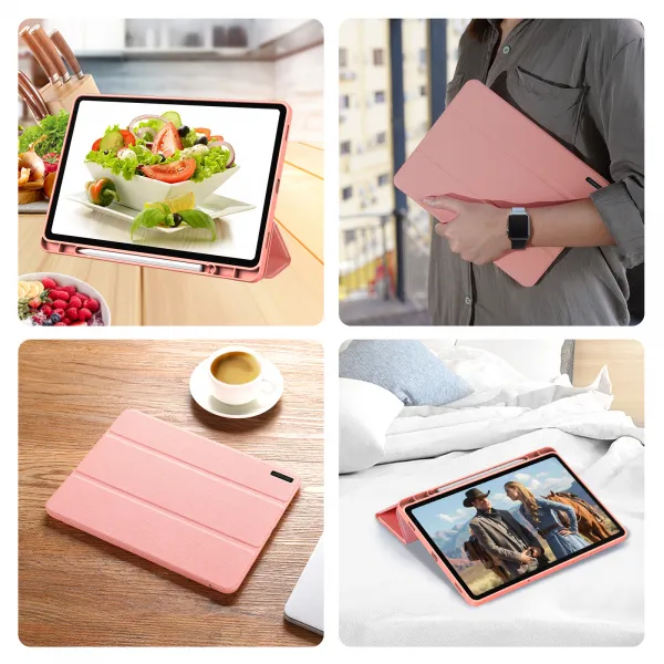 DUX DOMO Zaklápací obal pre Samsung Galaxy Tab S11 ružový