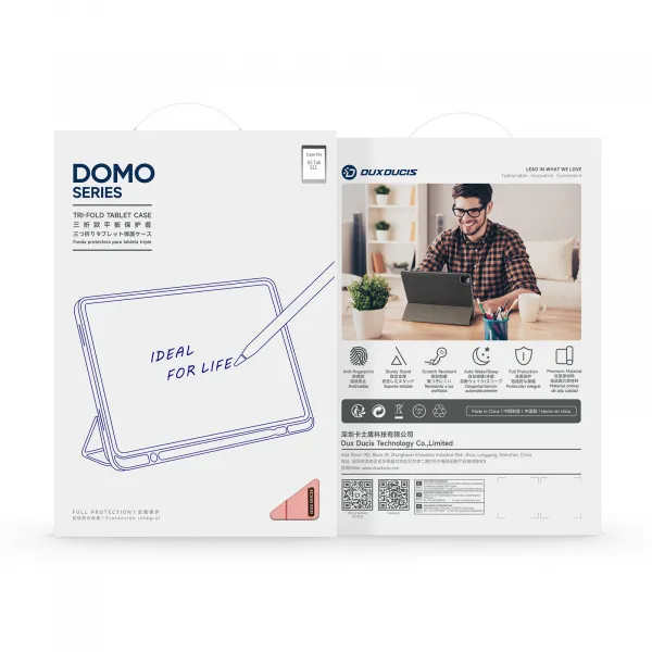 DUX DOMO Zaklápací obal pre Samsung Galaxy Tab S11 ružový