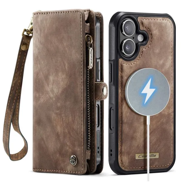 WALLET Ochranný kryt s peňaženkou 2v1 pre Apple iPhone 17 hnedý