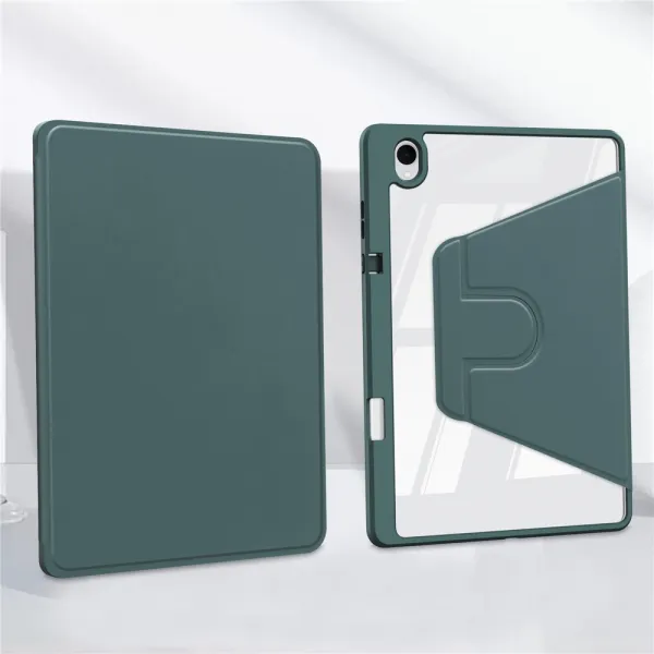 CRYSTAL FLEXI Zaklápací obal pre Samsung Galaxy Tab S11 tmavozelený