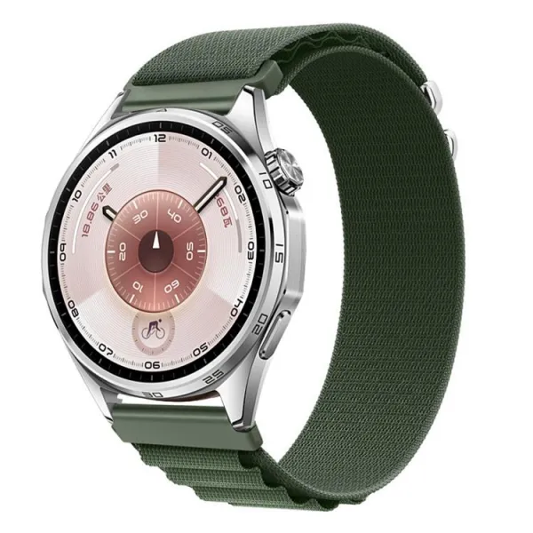NYLON Vymeniteľný remienok pre Huawei Watch GT 5 46mm / GT 6 46mm tmavozelený