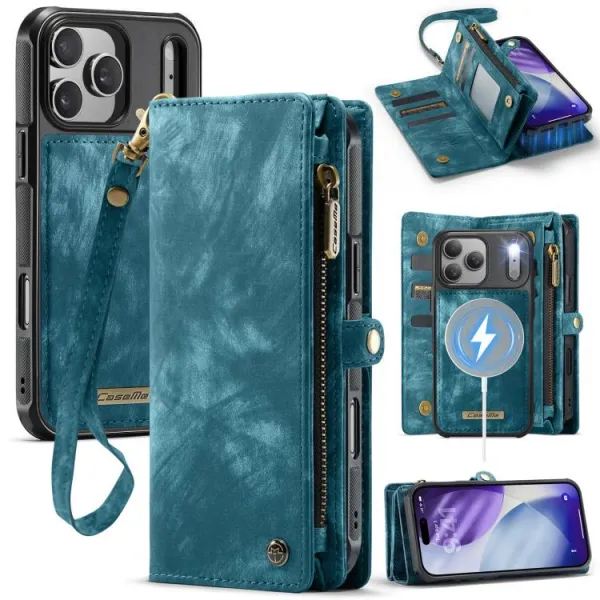 WALLET Ochranný kryt s peňaženkou 2v1 pre Apple iPhone 17 Pro Max modrý