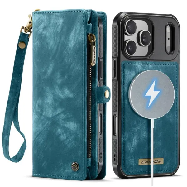 WALLET Ochranný kryt s peňaženkou 2v1 pre Apple iPhone 17 Pro Max modrý