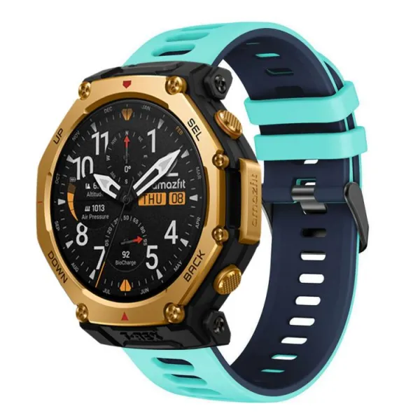 SPORTY Vymeniteľný silikónový remienok Amazfit T-Rex 3 Pro 48mm TEAL BLUE