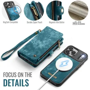 WALLET Ochranný kryt s peňaženkou 2v1 pre Apple iPhone 17 Pro Max modrý
