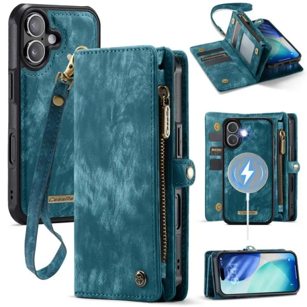 WALLET Ochranný kryt s peňaženkou 2v1 pre Apple iPhone 17 modrý