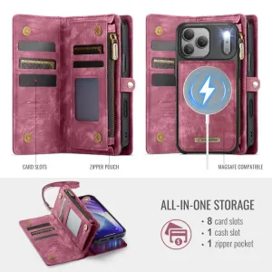 WALLET Ochranný kryt s peňaženkou 2v1 pre Apple iPhone 17 Pro Max červený