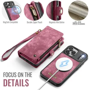WALLET Ochranný kryt s peňaženkou 2v1 pre Apple iPhone 17 Pro Max červený