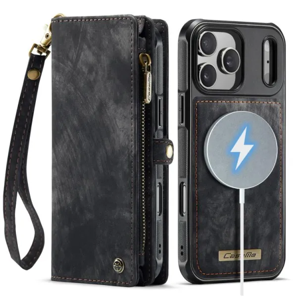 WALLET Ochranný kryt s peňaženkou 2v1 pre Apple iPhone 17 Pro čierny