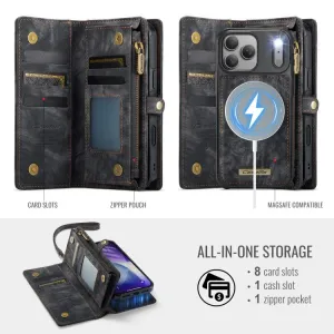 WALLET Ochranný kryt s peňaženkou 2v1 pre Apple iPhone 17 Pro čierny