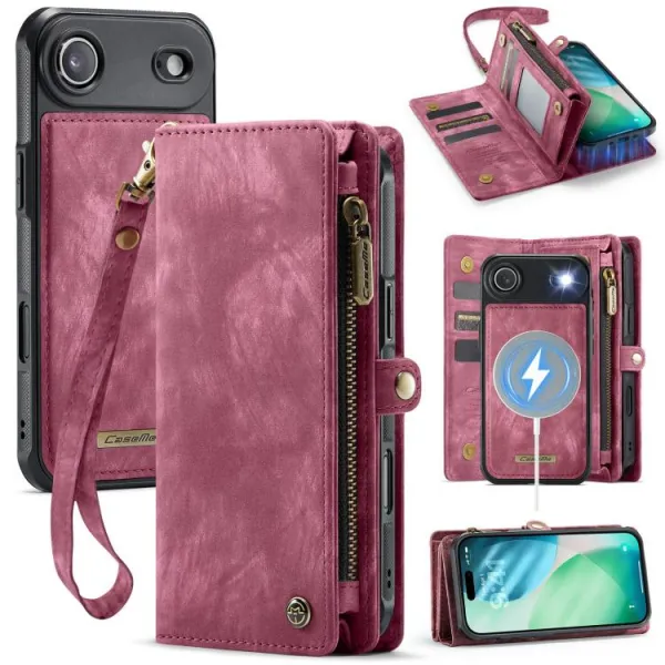 WALLET Ochranný kryt s peňaženkou 2v1 pre Apple iPhone Air červený