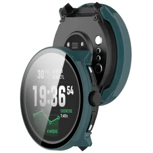PC FULL COVER Plastový kryt so sklom pre Suunto Race 2 zelený