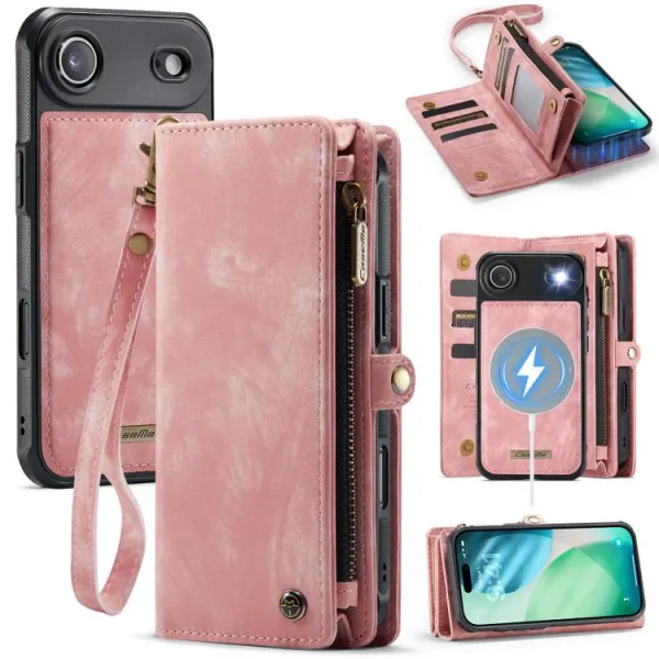 WALLET Ochranný kryt s peňaženkou 2v1 pre Apple iPhone Air ružový