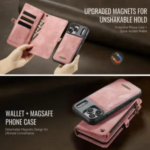 WALLET Ochranný kryt s peňaženkou 2v1 pre Apple iPhone 17 Pro ružový