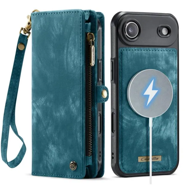 WALLET Ochranný kryt s peňaženkou 2v1 pre Apple iPhone Air modrý