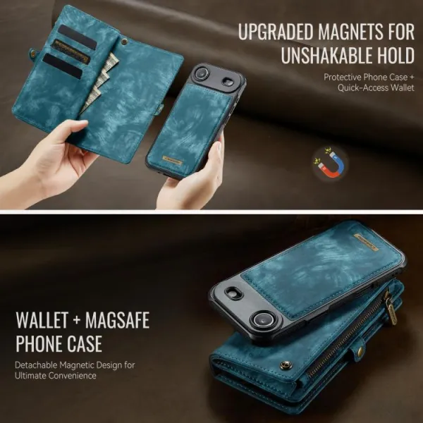 WALLET Ochranný kryt s peňaženkou 2v1 pre Apple iPhone Air modrý
