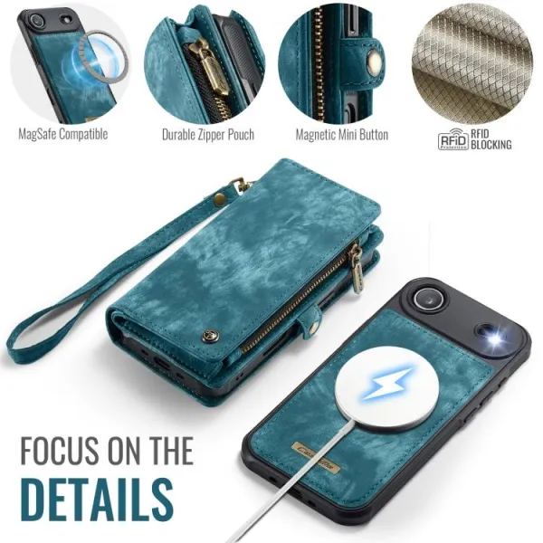 WALLET Ochranný kryt s peňaženkou 2v1 pre Apple iPhone Air modrý