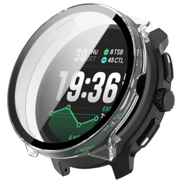 PC FULL COVER Plastový kryt so sklom pre Suunto Race 2 priehľadný