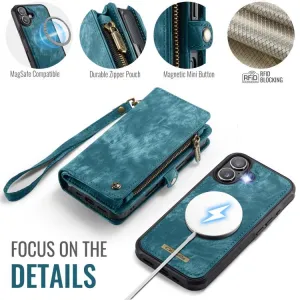 WALLET Ochranný kryt s peňaženkou 2v1 pre Apple iPhone 17 modrý
